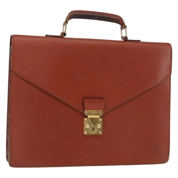 LOUIS VUITTON Epi Serviette Conseiller Briefcase Brown